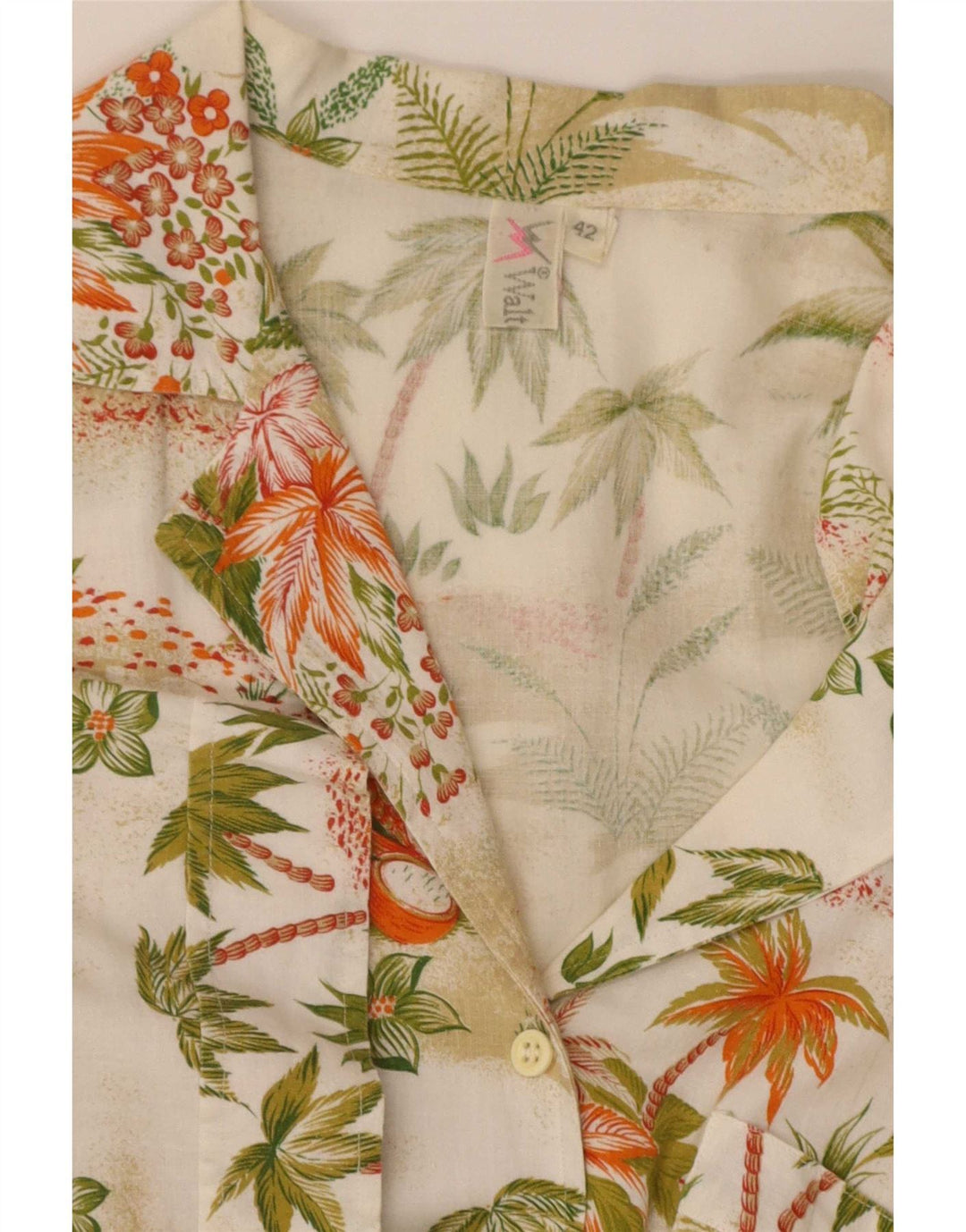Vintage hawaiiansk skjorte til kvinder IT 42 Medium flerfarvet blomster
