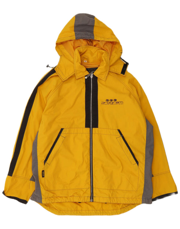 Brugi Regnjakke med hætte til mænd IT 50 Stor Gul Colourblock Bomuld