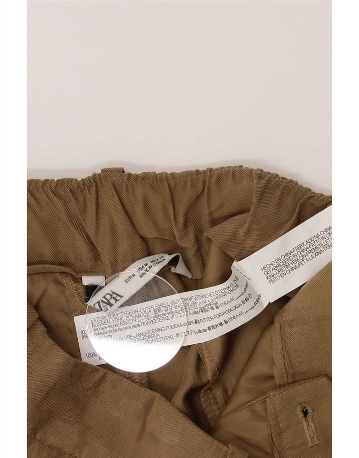 Zara Dame Pegged Chino Bukser Medium W28 L26 Khaki Viscose