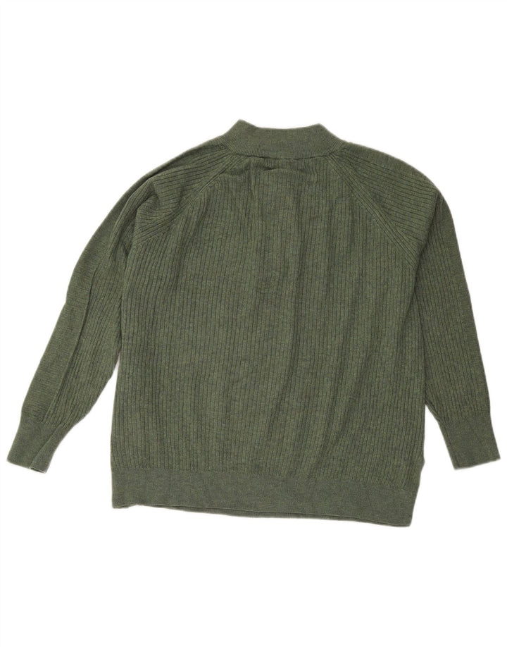 Marks & Spencer Dame sweater med lynlåshals DK 16 Stor Grøn