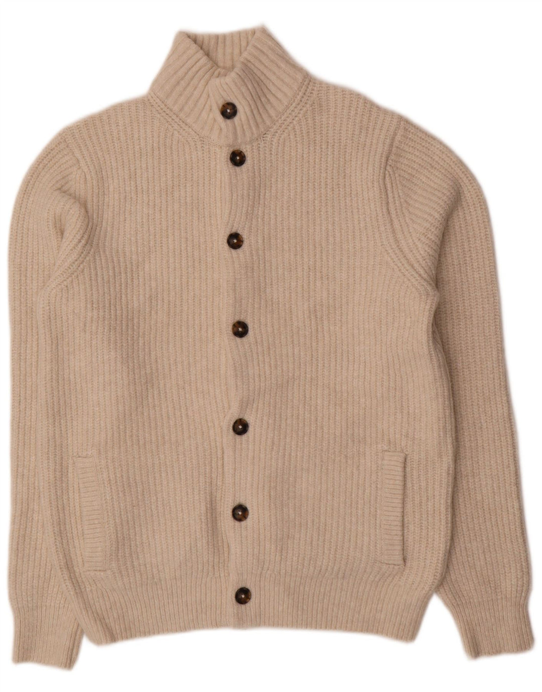 Marks & Spencer Herre cardigan sweater Medium Beige Uld