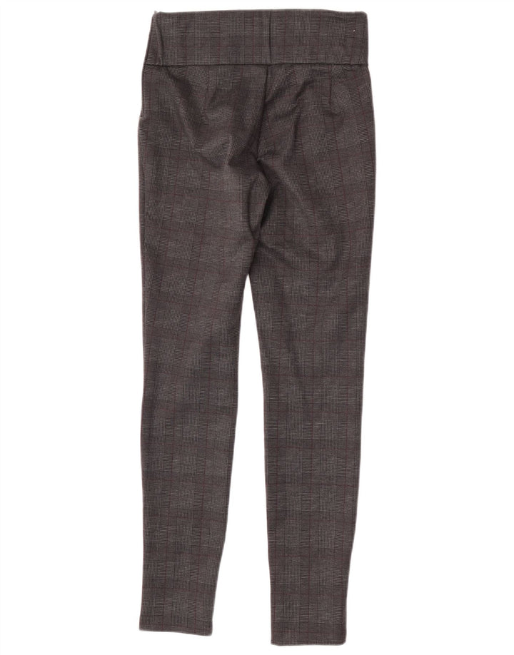 Zara Dame Legging Casual Bukser Små W26 L28 Grå ternet