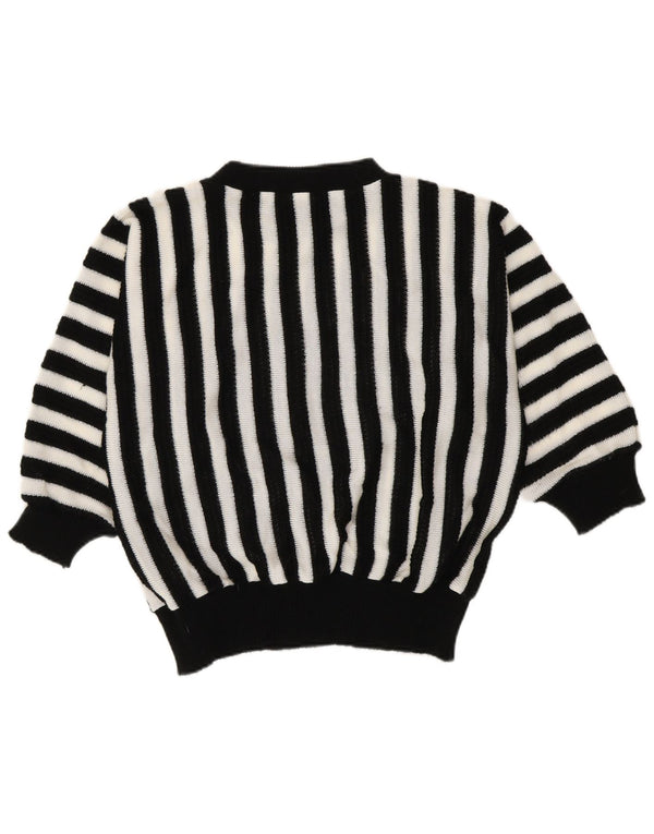 C&A Dame Boat Neck Jumper Sweater EU 48/50 XL Sort Stribet Akryl