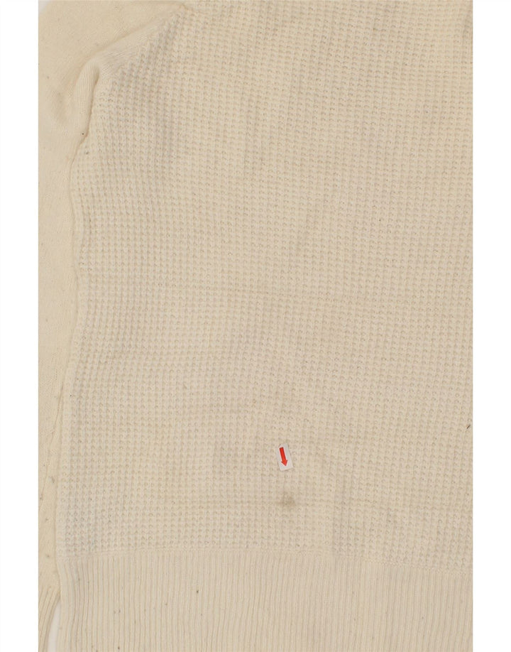 J. CREW Womens Crew Neck Jumper Sweater UK 10 Small Off White Viscose Vintage J. Crew and Second-Hand J. Crew from Messina Hembry 
