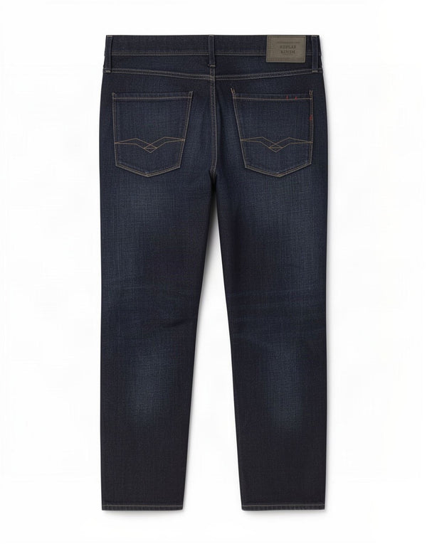 Replay Herre Anbass Slim Jeans W36 L30 Marineblå Bomuld
