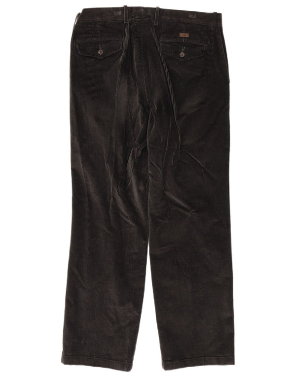 Marks & Spencer Herre Blue Harbor Straight Corduroy Bukser W34 L31 Grå