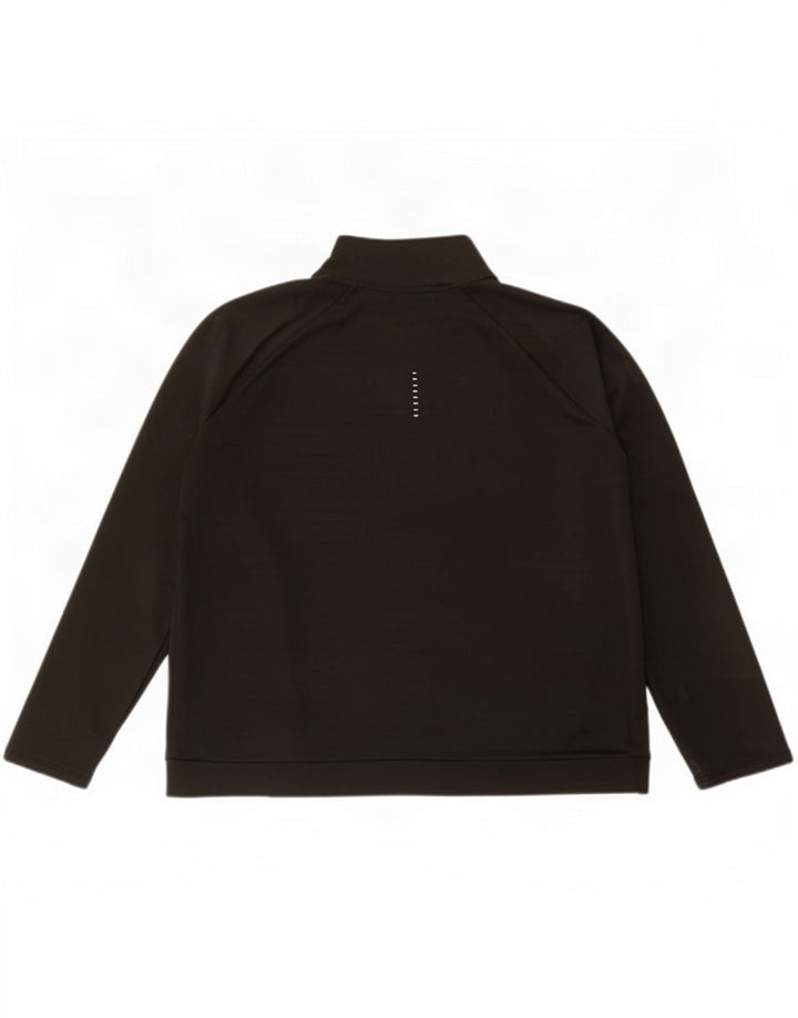 Nike Herre Dri Fit Pullover med lynlås-hals træningsdragt Top XL Sort Polyester