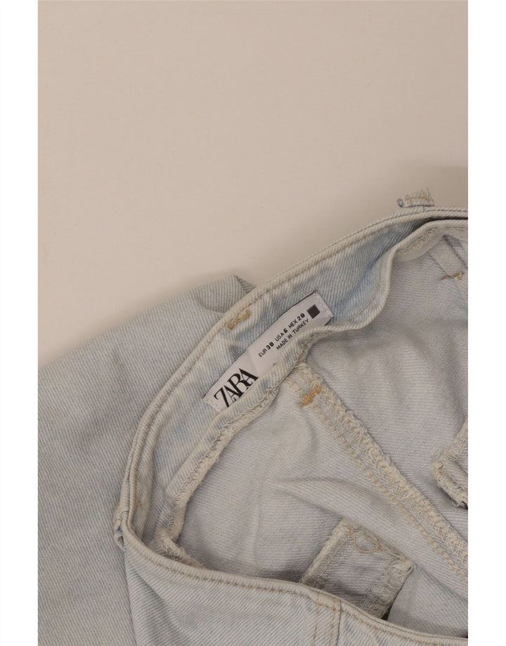 Zara Dame Jeans med brede ben EU 38 Small W28 L26 Blå