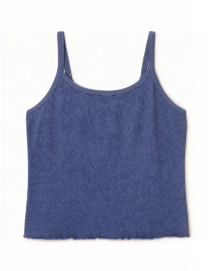 M&Co Dame Cami Top UK 20 2XL Blå Bomuld