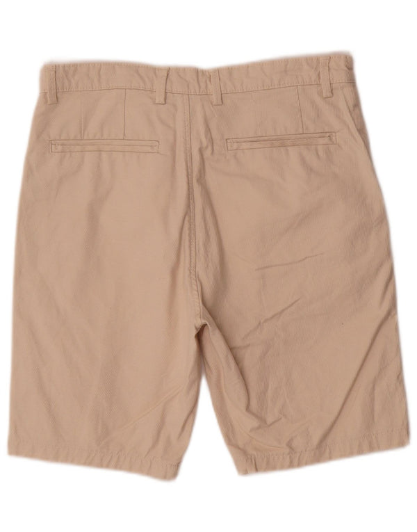 Vintage Chino Shorts til mænd EU 38 Small W30 Beige Nålestribet bomuld