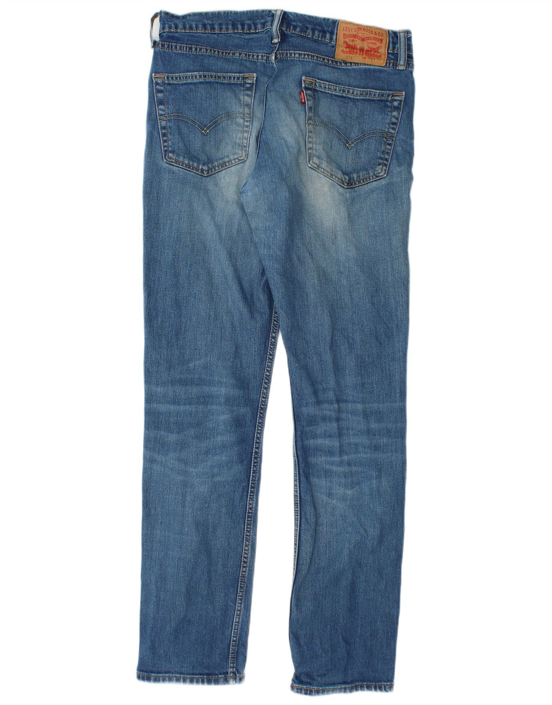 LEVI'S Herre 511 Acid Wash Slim Jeans W32 L32 Blå Bomuld