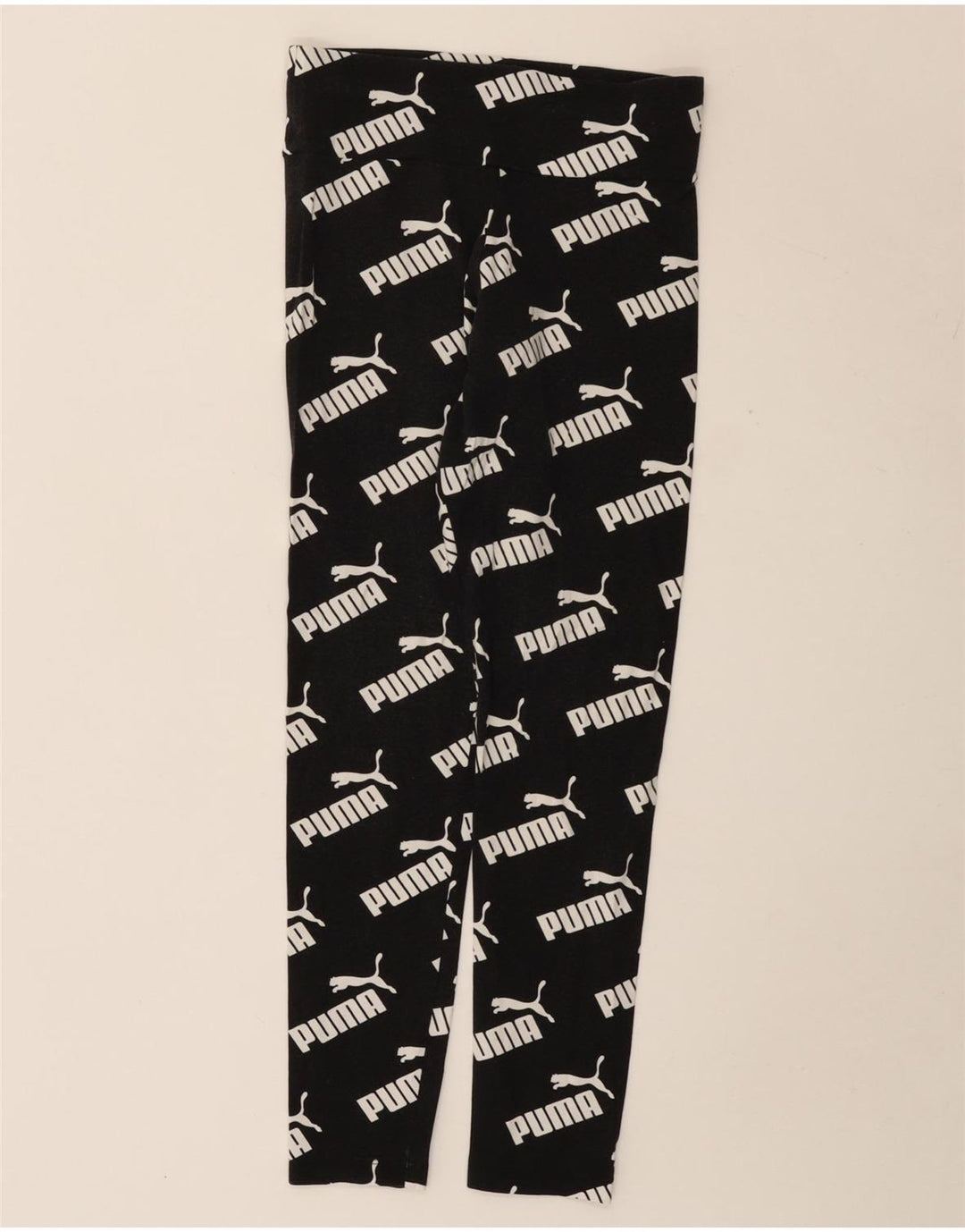 Puma Graphic Leggings til kvinder UK 10 Small Black Bomuld