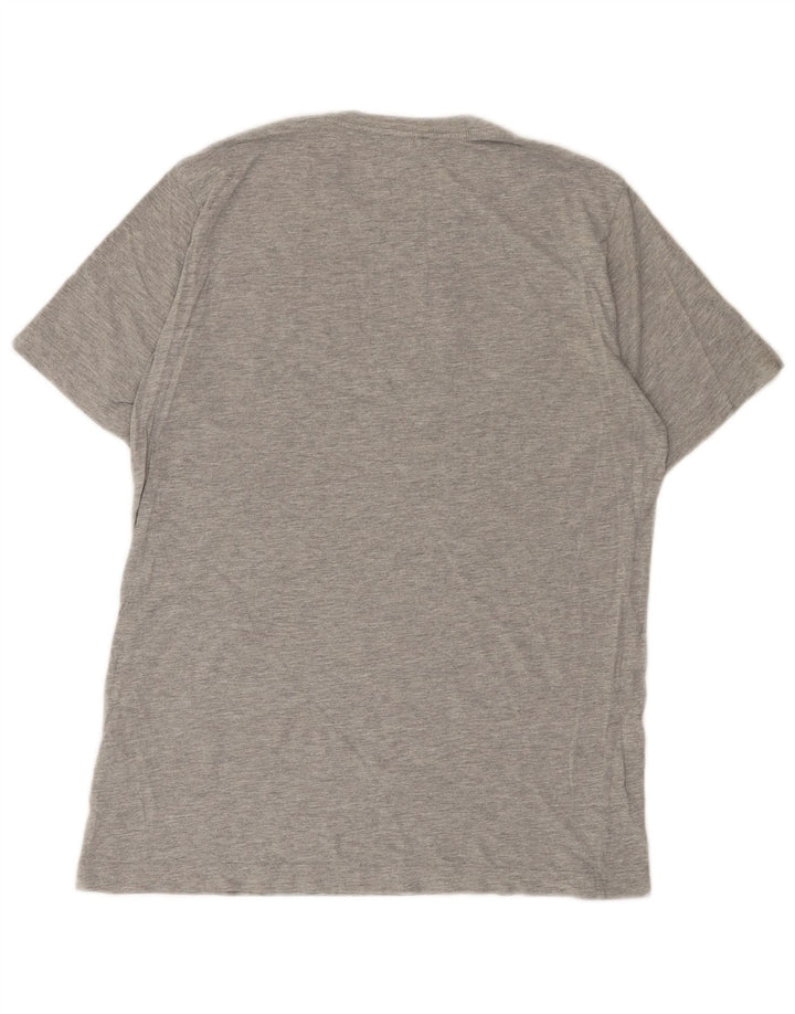 Diesel Herre grafisk T-shirt Top XS Grå Flecked Bomuld