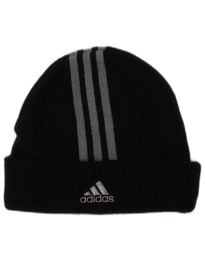 Adidas Strik Beanie Hat One Size sortstribet polyester