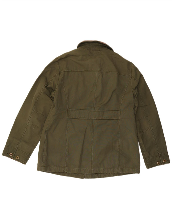 L.L.Bean Dame Oversized Utility Jacket UK 10 Small Khaki Cotton