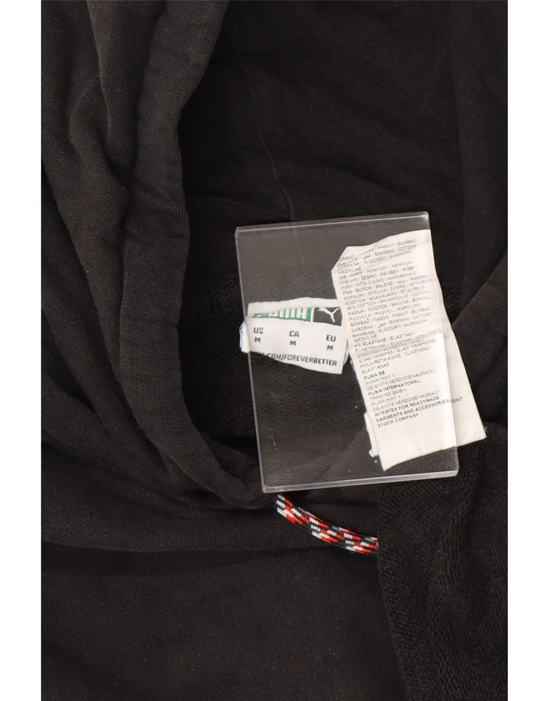 PUMA Hættetrøje til mænd Medium Sort Colourblock Bomuld