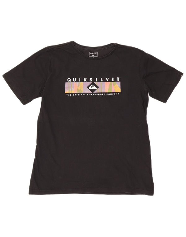 Quiksilver drenge Regular Fit grafisk T-shirt top 15-16 år sort bomuld