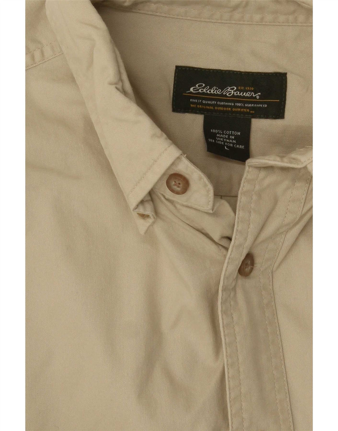 Eddie Bauer Herreskjorte Stor Beige Bomuld