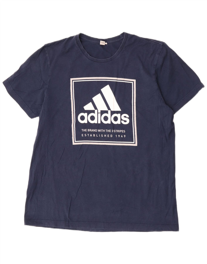 Adidas Grafisk T-shirt top til mænd, stor marineblå