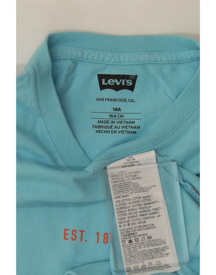 Levi's Boys Grafisk T-Shirt Top 13-14 år Blå Bomuld
