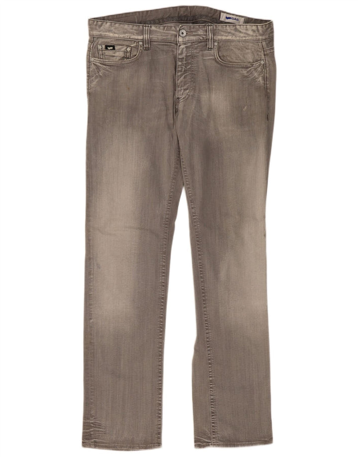 Gas Straight Jeans til kvinder W38 L34 Grå Bomuld