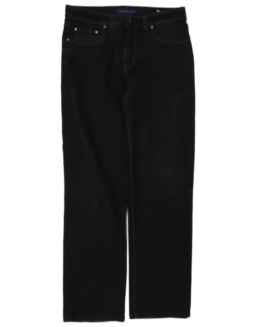 TRUSSARDI Straight jeans til mænd W34 L32 Marineblå bomuld