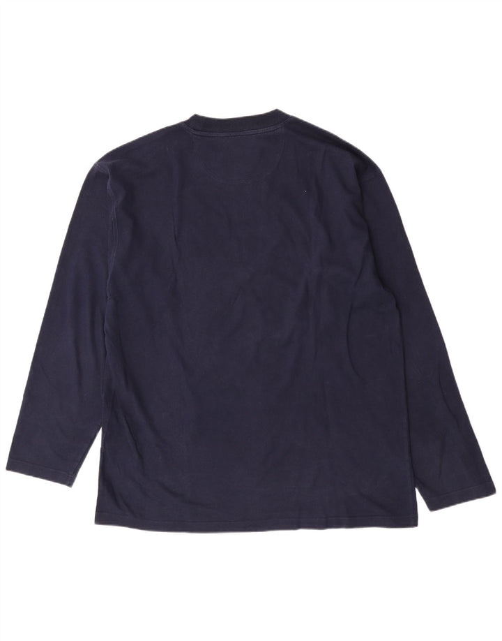 Champion herre top langærmet 2XL marineblå bomuld
