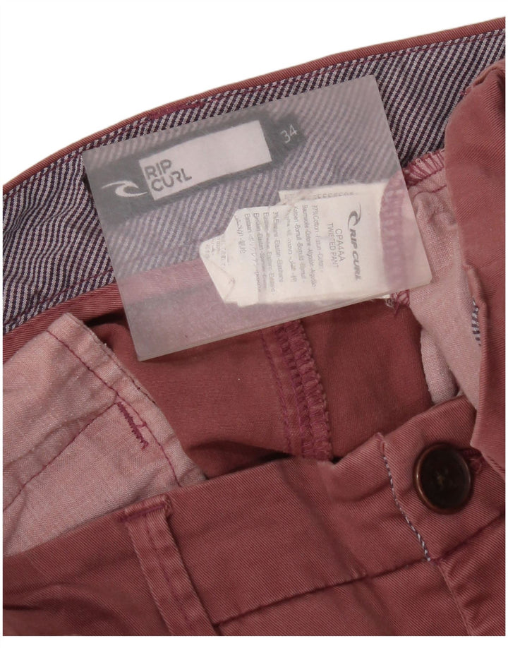 Rip Curl Herre Slim Chino Bukser W34 L30 Maroon Cotton