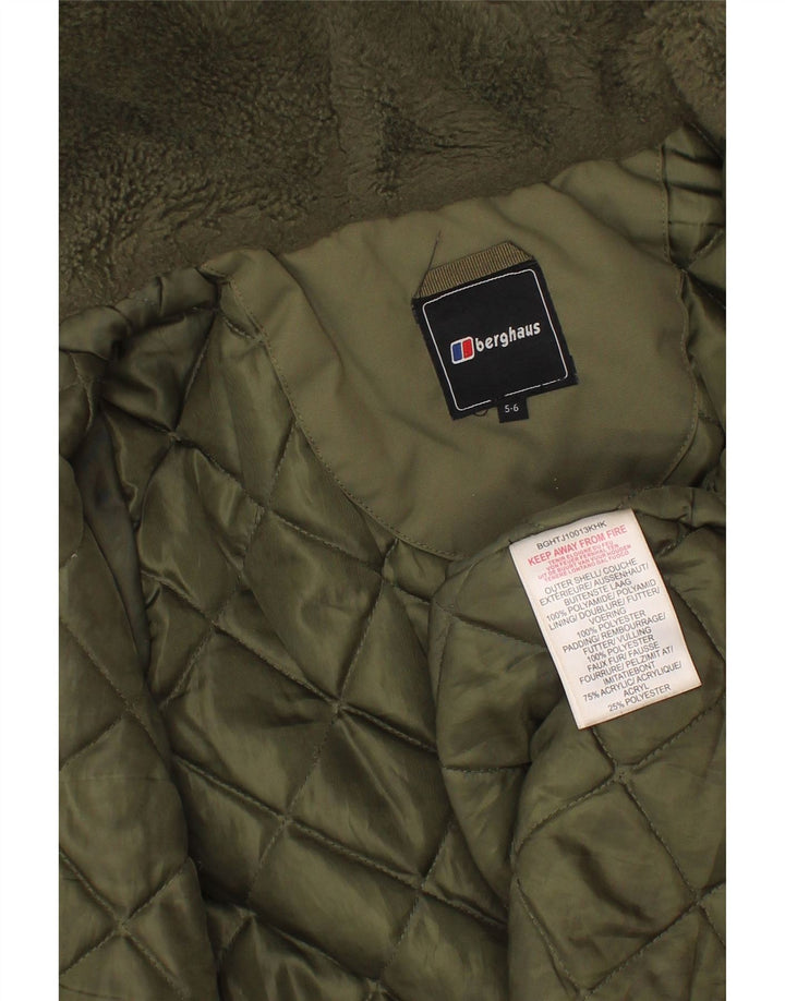 Berghaus Parkajakke med hætte til drenge 5-6 år Khaki Polyester