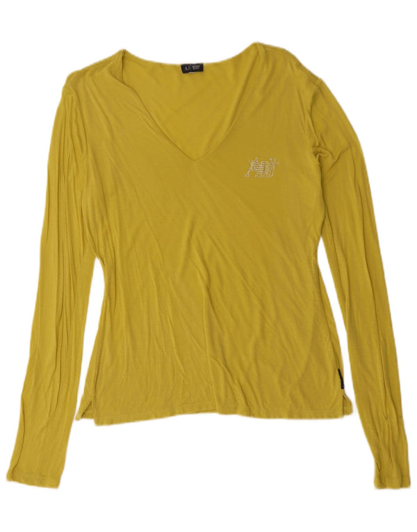 Armani Dame Top Langærmet UK 14 Medium Gul