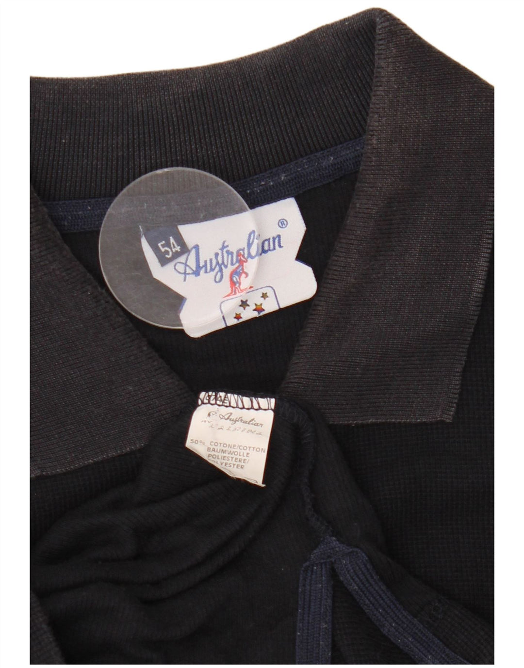 AUSTRALIAN L'ALPINA Kortærmet Herreskjorte IT 54 XL Navyblå Bomuld