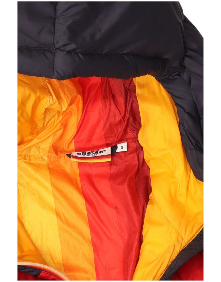 Ellesse Heritage Polstret Jakke UK 36 Small Navy Blue Colourblock