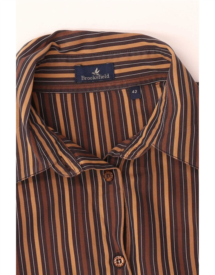 Brooksfield Dameskjorte IT 42 Medium Brun Stribet
