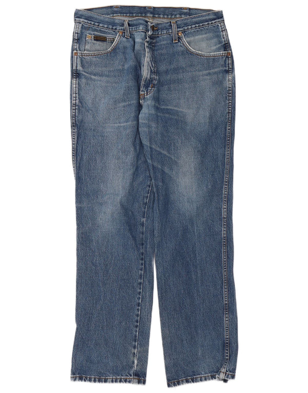 Wrangler Herre Texas Straight Jeans W36 L32 Blå Bomuld