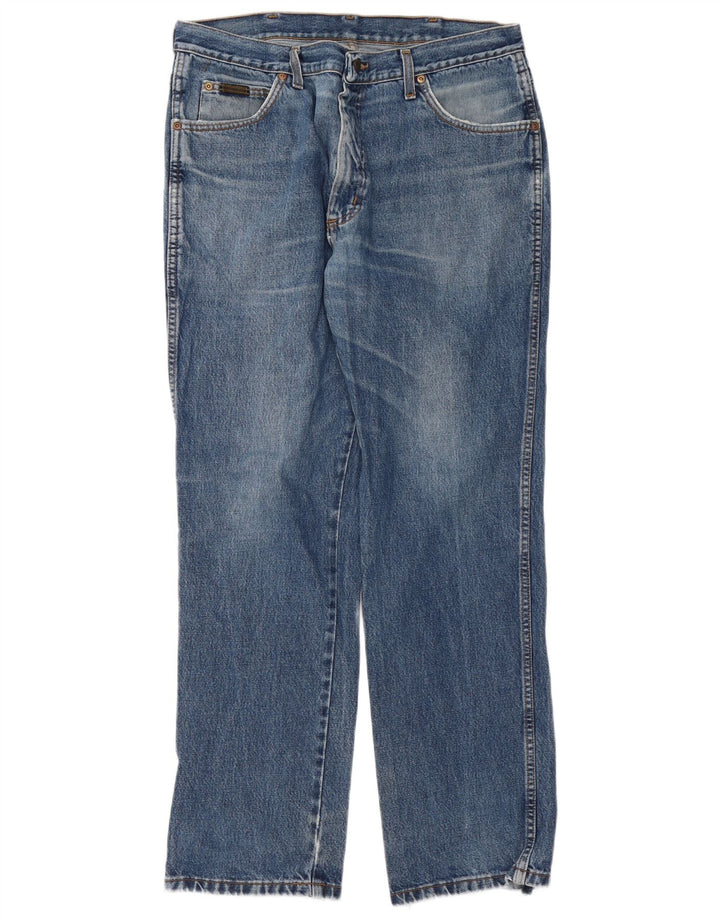 Wrangler Herre Texas Straight Jeans W36 L32 Blå Bomuld