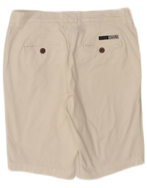 Superdry Regular Chino Shorts UK 10 Small W30 White