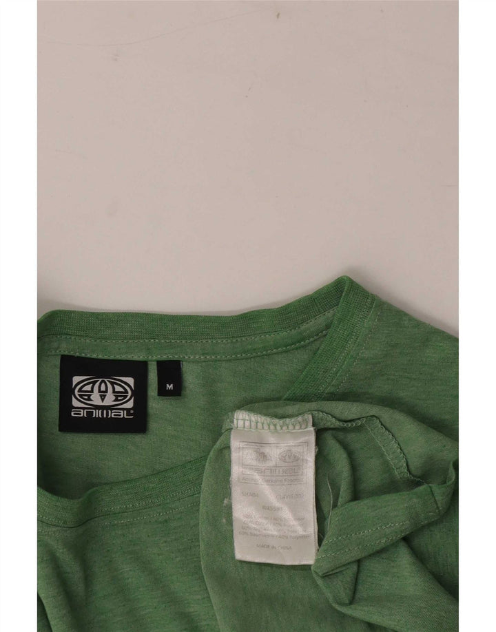 Animal Herre Grafisk T-Shirt Top Medium Grøn Bomuld