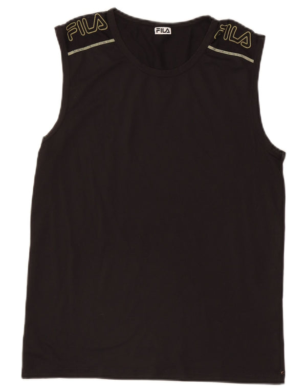 Fila Herre Grafisk Vest Top Lille Sort Polyamid