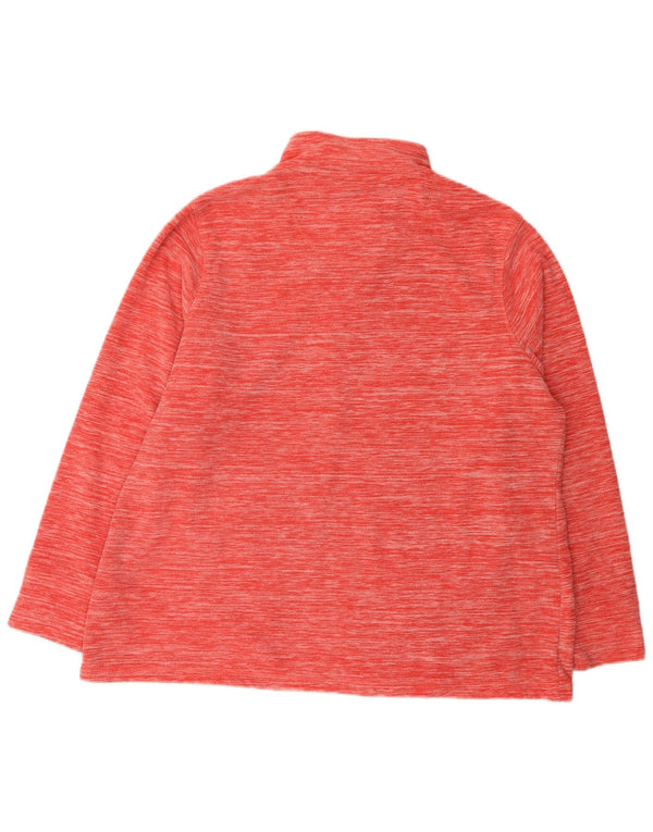 Weird Fish Dame Fleece Jumper med lynlås DK 22 3XL Rød Flecked Polyester