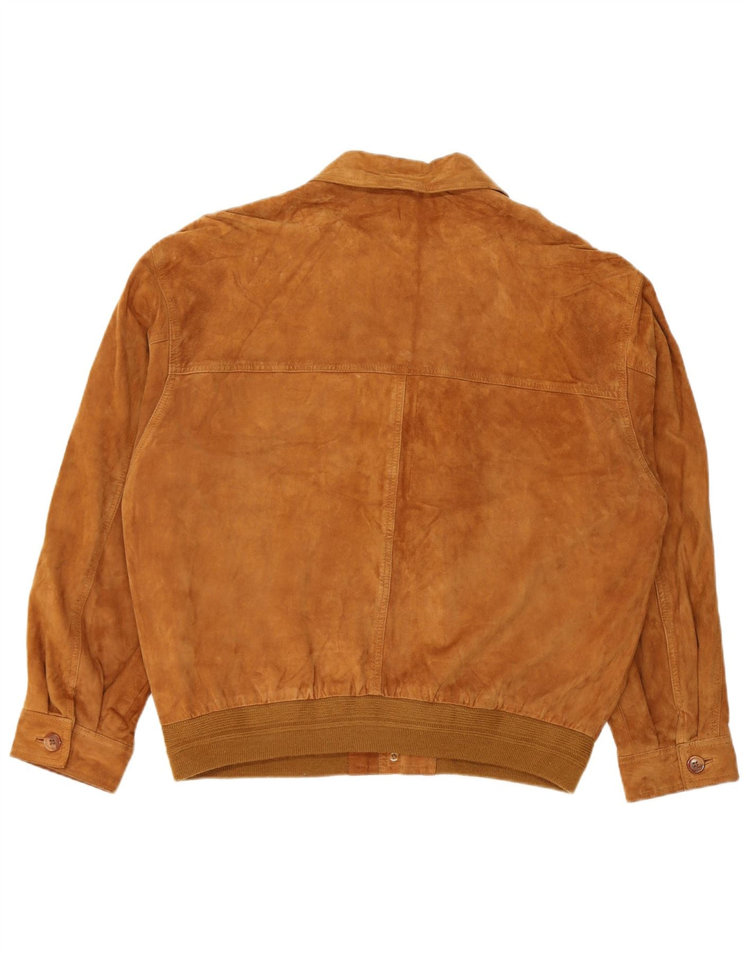 Vintage herre ruskind bomberjakke IT 54 2XL brunt læder