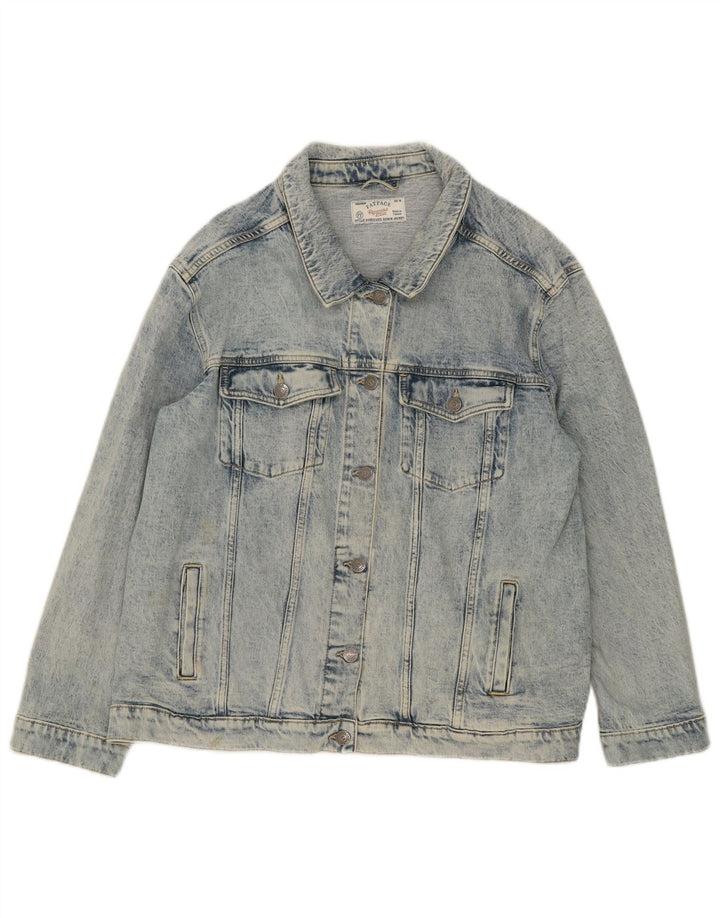 Fat Face Dame denimjakke UK 18 XL Blå Bomuld