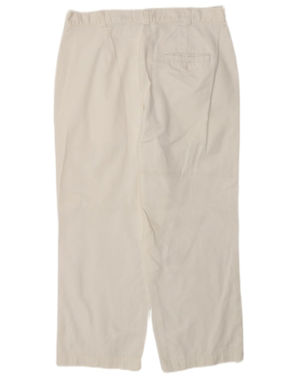Dockers Dame Loose Fit Capri Bukser US 12 Large W30 L23 White Cotton