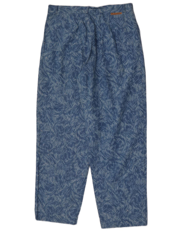 Vintage Pegged Casual Bukser 15-16 år W28 L28 Blå Geometrisk