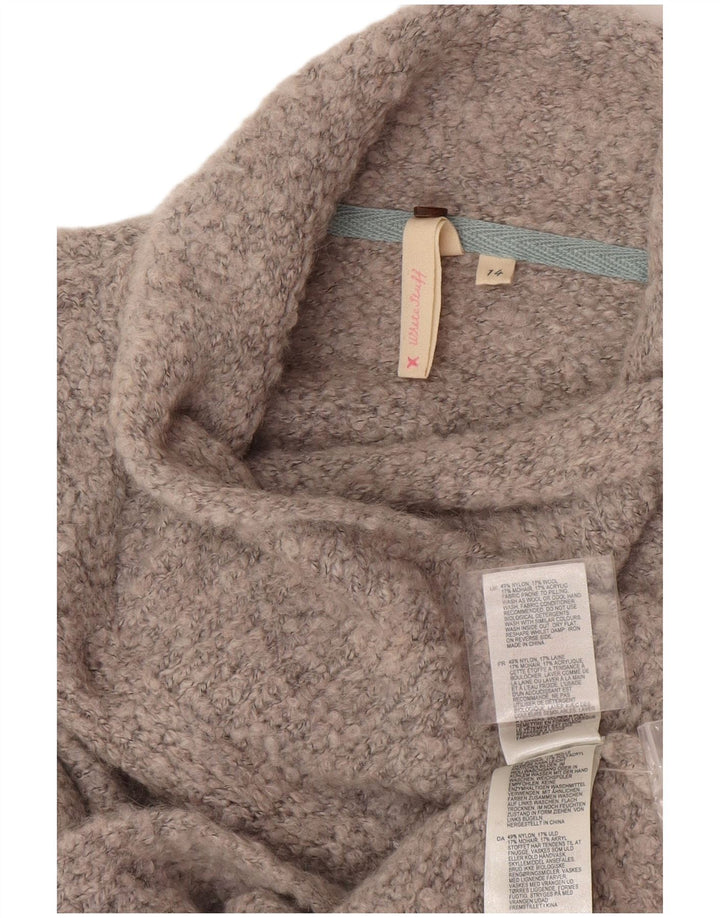 White Stuff Dame Cardigan Sweater UK 14 Large Grå Nylon