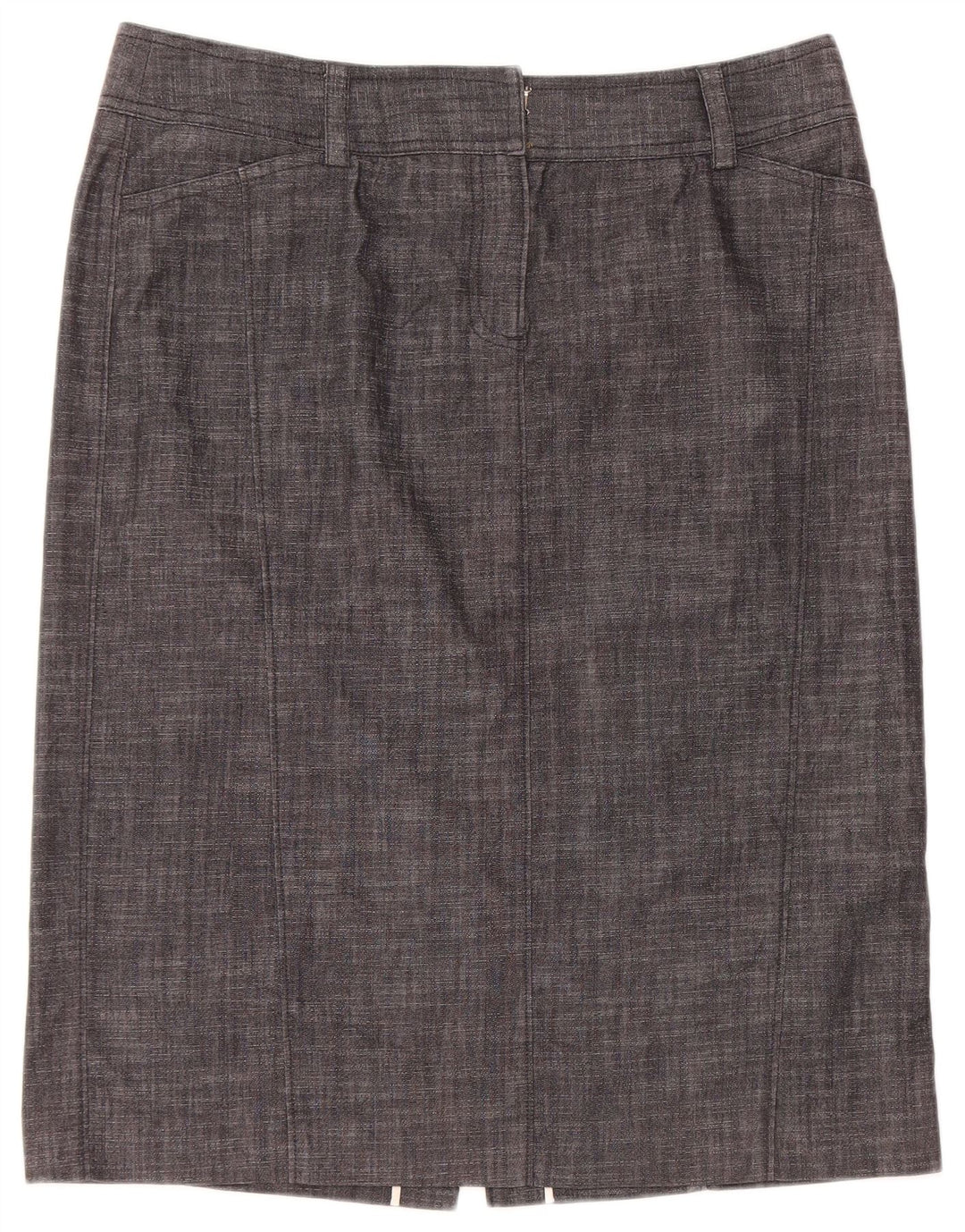 J. CREW Lige nederdel til kvinder US 12 Large W32 Grå Bomuld