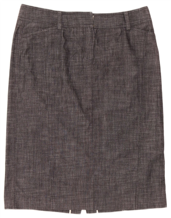 J. CREW Lige nederdel til kvinder US 12 Large W32 Grå Bomuld