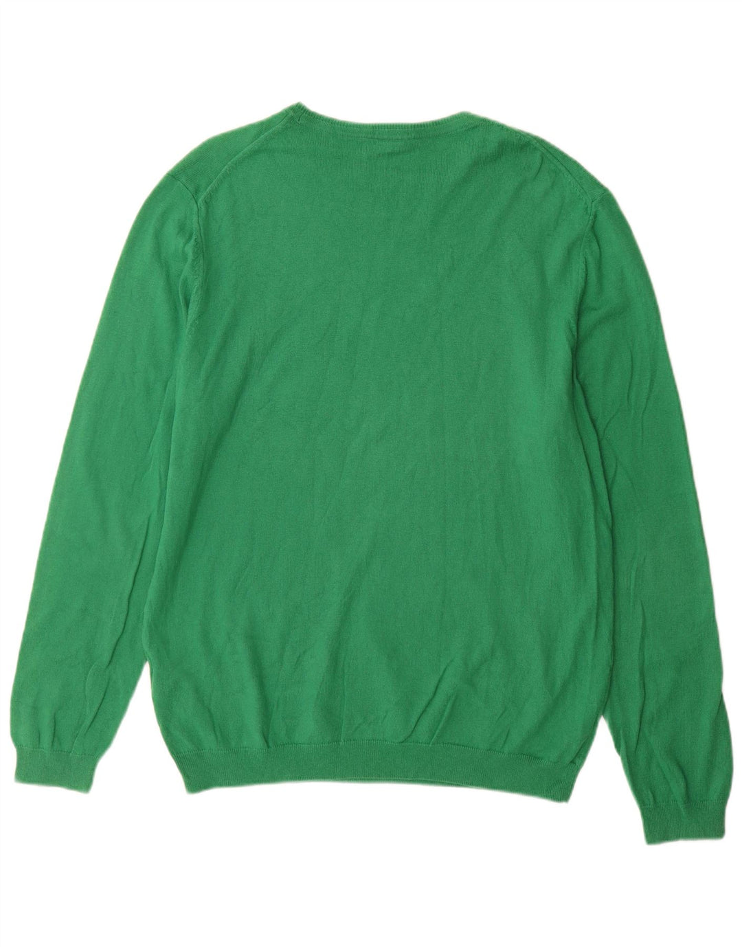 Hugo Boss Herre Slim Fit Crew Neck Jumper Sweater XL Grøn Bomuld