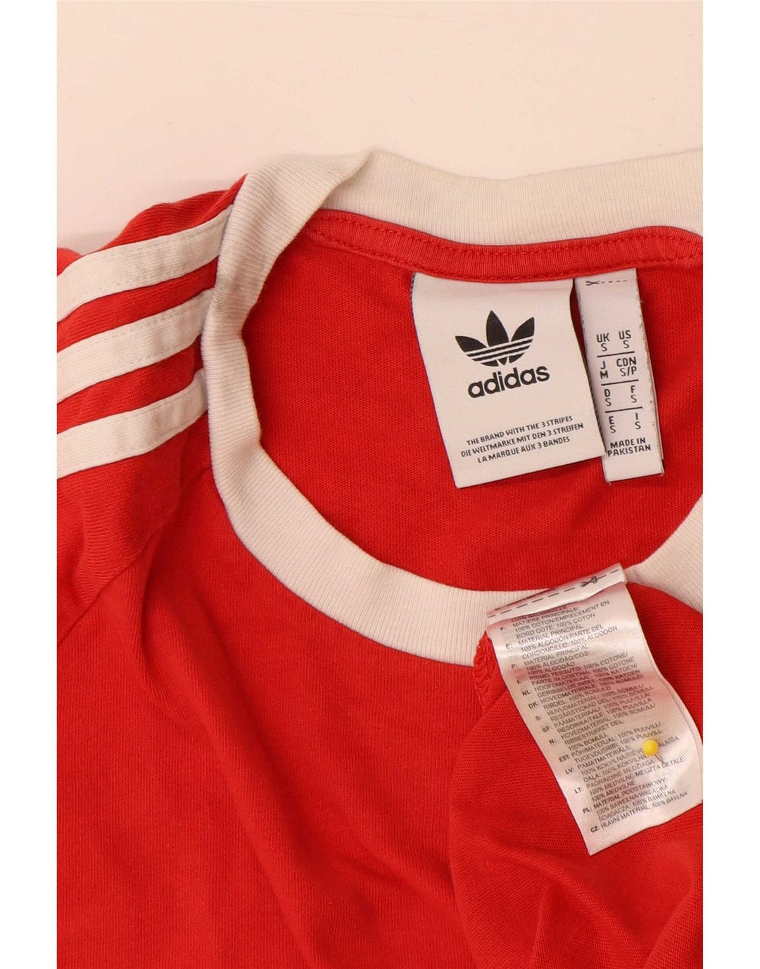 Adidas Herre T-Shirt Top Lille Rød Bomuld