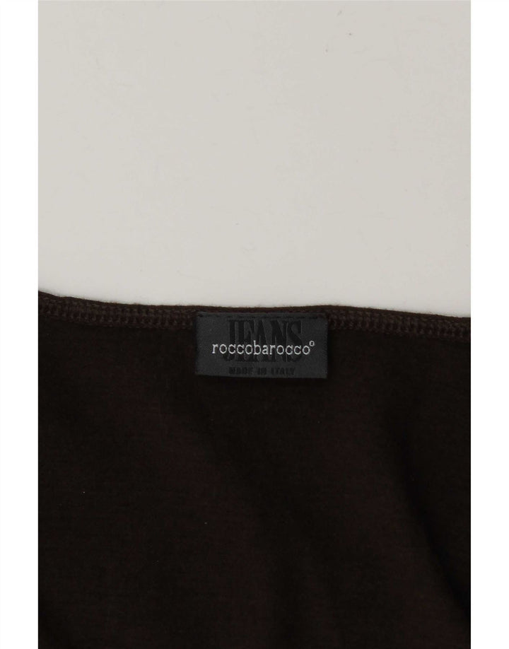 Roccobarocco Dame Grafisk Top Langærmet UK 12 Medium Brun