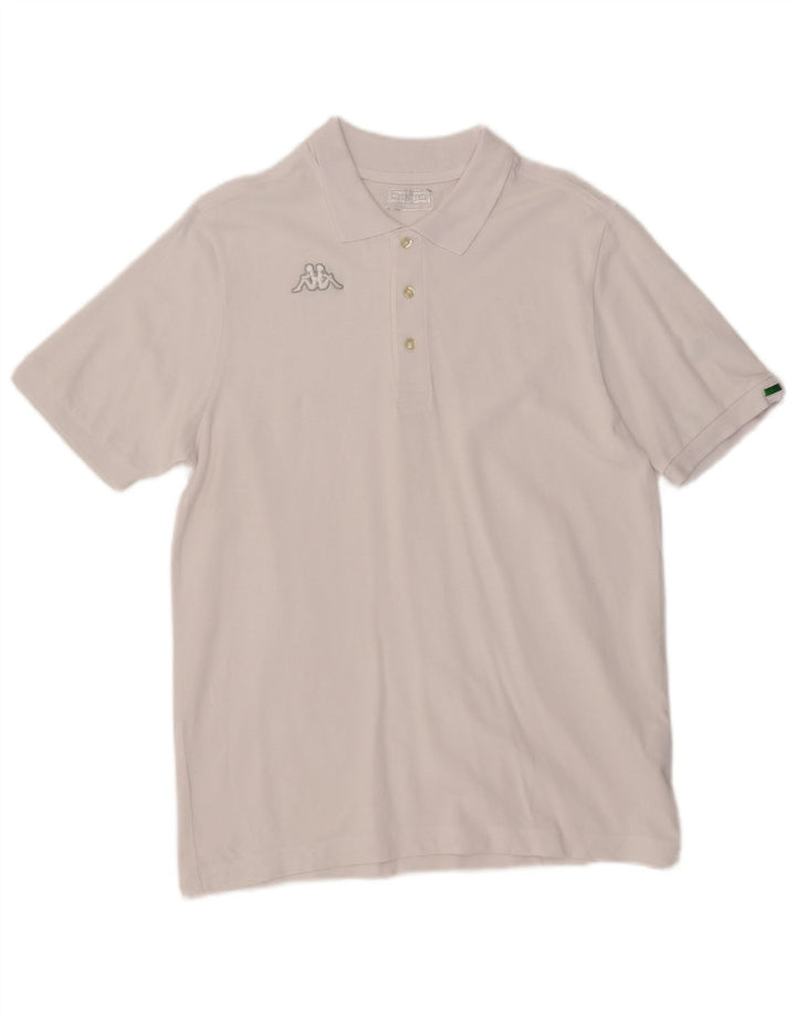 Kappa herre poloshirt Medium hvid bomuld